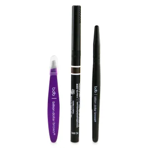 Billion Dollar Brows Jet Setter Kit (Mini Universal Brow Pencil   Mini Tweezer   Mini Spoolie Brush   Travel Bag)  3pcs 1bag
