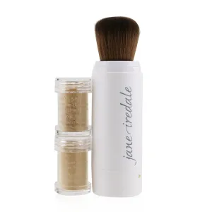 Jane Iredale Powder Me Refillable Brush (1x Brush. 2x Refills) - Golden  2x2.5g/0.09oz