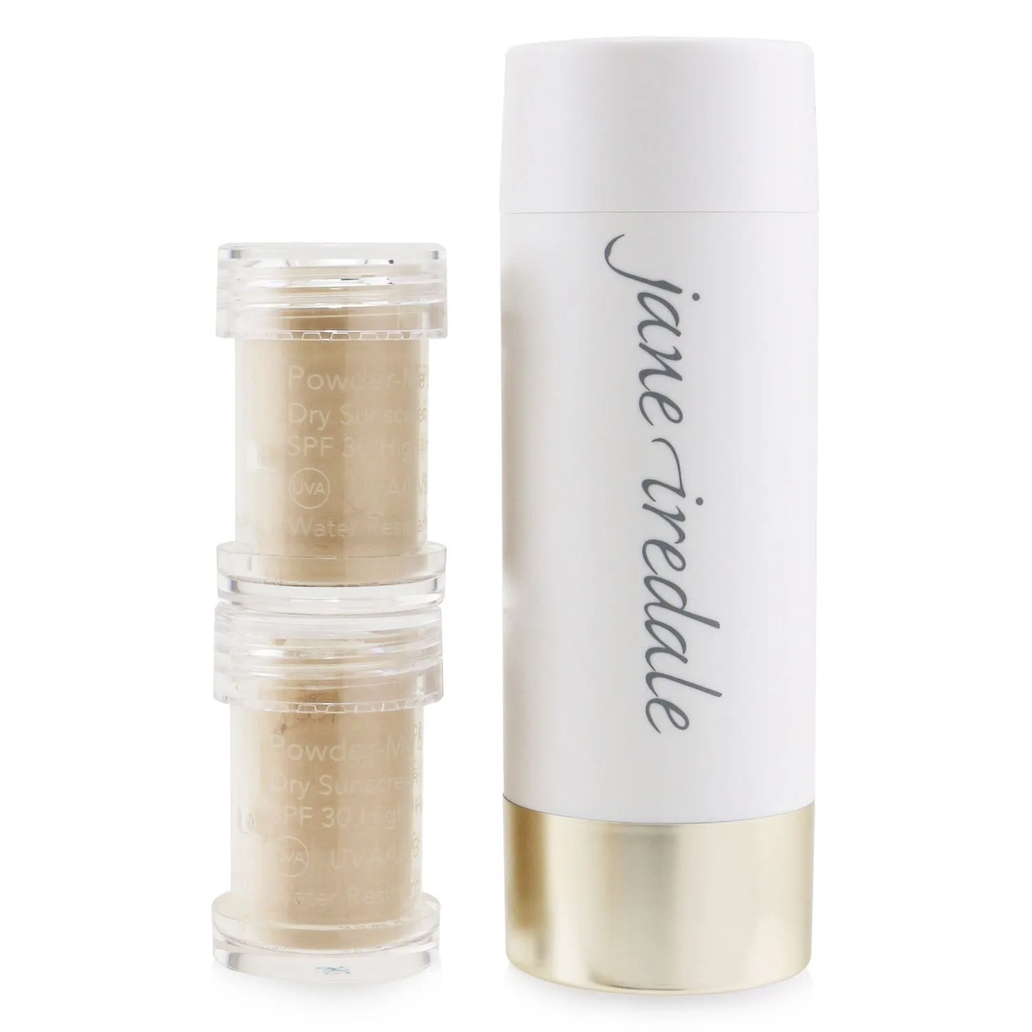 Jane Iredale Powder Me Refillable Brush (1x Brush. 2x Refills) - Tanned  2x2.5g/0.09oz