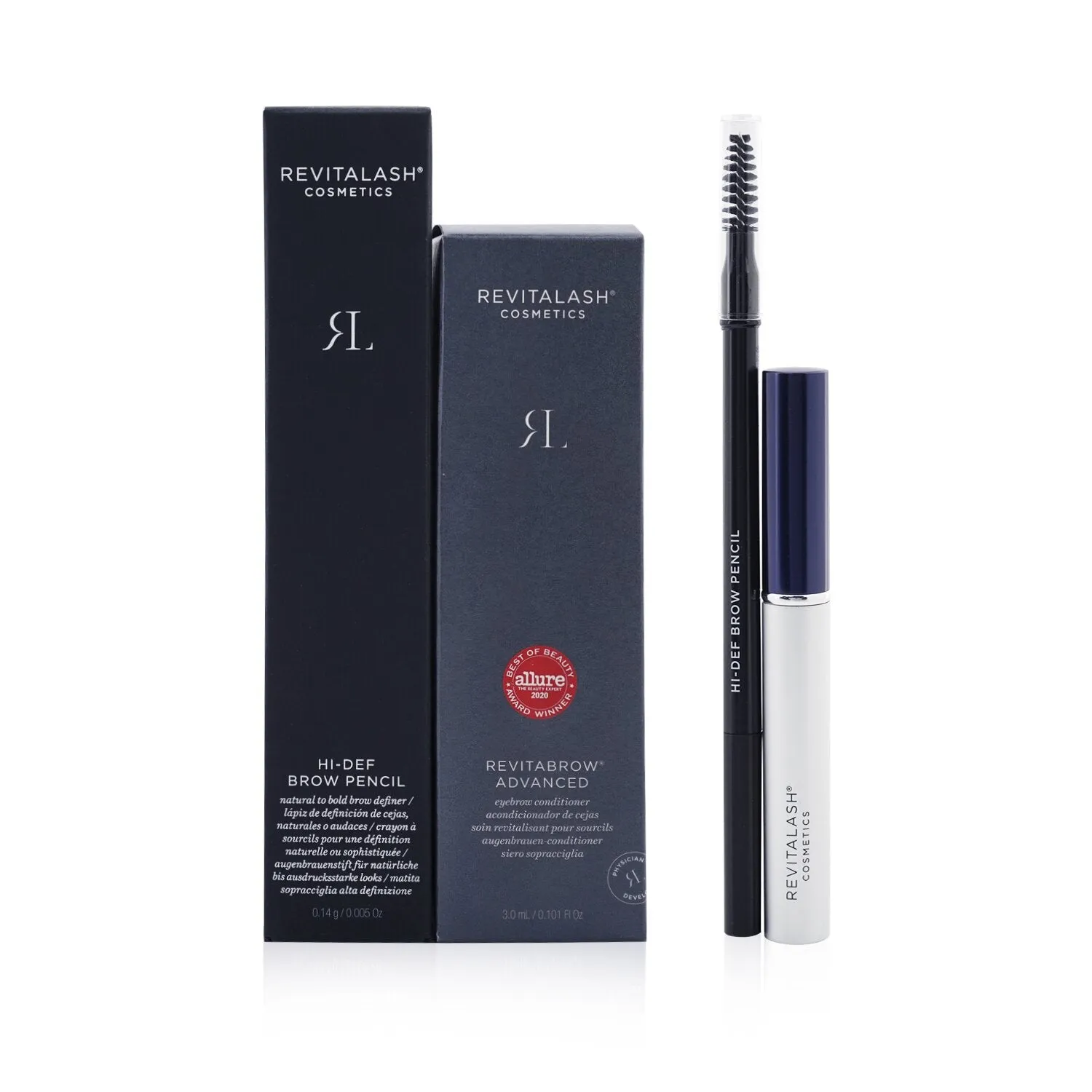 RevitaLash RevitaBrow Advanced Eyebrow Conditioner 3ml   Hi Def Brow Pencil 0.14g (Warm Brown)  2pcs